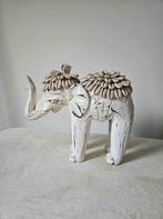 Houten olifant wit 2 uit Bali, Antiek en Kunst, Ophalen of Verzenden