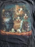 Wild T-shirt met kittens – UK maat Large, Zwart, Maat 42/44 (L), Ophalen of Verzenden, Korte mouw