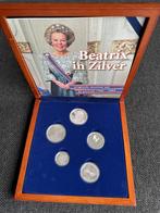 Muntset "Beatrix in Zilver" in cassette, Postzegels en Munten, Munten | Nederland, Ophalen of Verzenden, Koningin Beatrix, Overige waardes