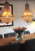 2 ijzeren hanglampen, Huis en Inrichting, Lampen | Hanglampen, Ophalen of Verzenden, Zo goed als nieuw, Minder dan 50 cm