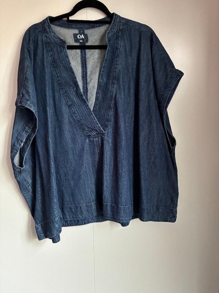 kort spijker tuniek mt 4xl te dragen met mt 52/54/56, Kleding | Dames, Blauw, Blouse of Tuniek, Nieuw, Ophalen of Verzenden