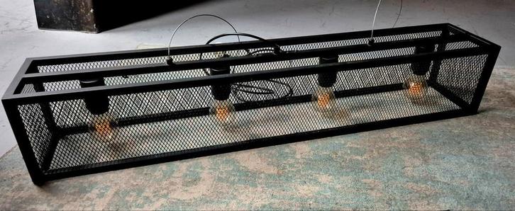 Moderne eettafellamp/ hanglamp, incl. vier HUE slimme lampen, Huis en Inrichting, Lampen | Hanglampen, Gebruikt, Minder dan 50 cm