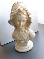 Brocante beeldje, buste van vrouw, meisje, Ophalen of Verzenden