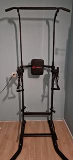 Power Tower Dipstation Optrekstang, Sport en Fitness, Ophalen, Krachtstation, Zo goed als nieuw, Buik