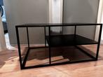 Zwart metalen Salontafel, Huis en Inrichting, Tafels | Sidetables, Ophalen, Gebruikt, 50 tot 100 cm, Metaal