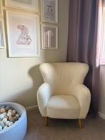 VILDSUND Fauteuil - Off-white teddy stoel, Ophalen, Zo goed als nieuw, Hout, 75 tot 100 cm