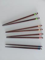4 Sets Houten Sushi Stokjes, Ophalen of Verzenden, Gebruikt, Hout, Los bestek