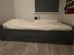WOOOD Dennis Bed met Bedlade - Staalgrijs, Gebruikt, 90 cm, Eenpersoons, Ophalen of Verzenden