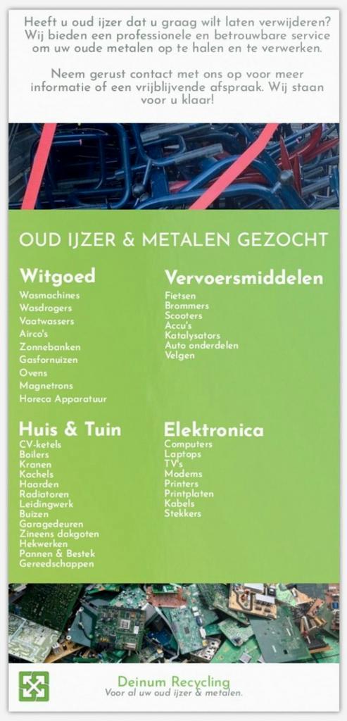 Gezocht!, Doe-het-zelf en Verbouw, Metalen, Gebruikt, IJzer, Ophalen