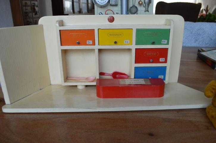 vintage / jaren 50 houten OKWA speelgoed winkeltje, Antiek en Kunst, Antiek | Speelgoed, Ophalen of Verzenden