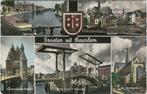 Haarlem Groeten uit  5 luik 1956, Verzenden, 1940 tot 1960, Gelopen, Noord-Holland