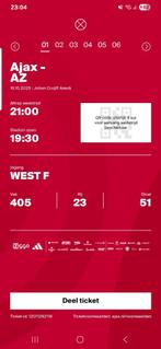 6 tickets Ajax - AZ, Losse kaart, Drie personen of meer, Oktober