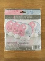 Honeycomb Boy or Girl - 4 st | gender reveal - babyshower, Ophalen of Verzenden, Nieuw, Versiering, Geboorte of Huwelijk