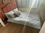 Ikea SAGSTUA metalen bedframe met lattenbodem, Huis en Inrichting, Slaapkamer | Bedden, Ophalen, Zwart, 140 cm, Zo goed als nieuw