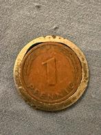 1 duitse pfenning met rand penning, Ophalen of Verzenden, Buitenland, Munten