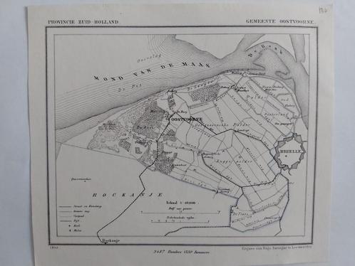 130  / Oostvoorne Brielle Litho uit 1868 van J. Kuyper, Antiek en Kunst, Kunst | Litho's en Zeefdrukken, Ophalen of Verzenden