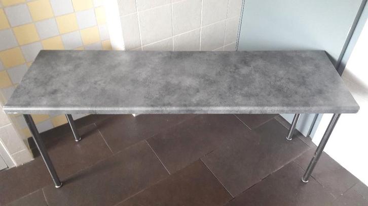 SIDETAFEL / BANKJE, Huis en Inrichting, Tafels | Sidetables, Gebruikt, 25 tot 50 cm, 100 tot 150 cm, Rechthoekig, Metaal, Overige materialen