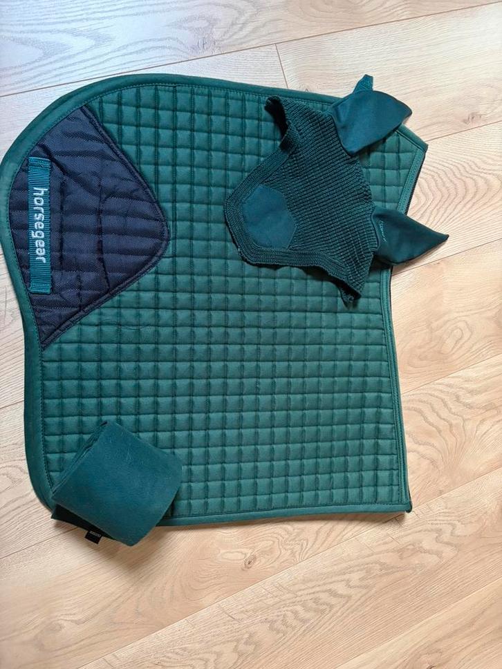 Setje dekje, oornetje, bandages, Dieren en Toebehoren, Paarden en Pony's | Dekens en Dekjes, Gebruikt, Ophalen