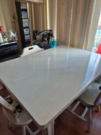 Witte Houten Eettafel, Huis en Inrichting, Tafels | Eettafels, Ophalen of Verzenden