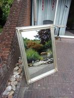 BROCANTE BAROKLIJST HOUT MET GROTE SPIEGEL ERIN/MOOIE STAAT, Antiek en Kunst, Ophalen