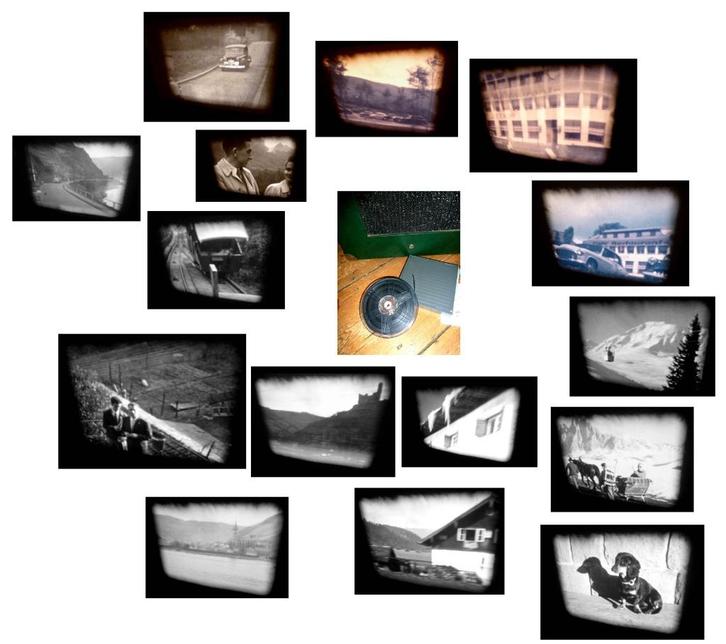 8mm film amateur Zwitserland ? - Wintersport - 1955 -, Audio, Tv en Foto, Filmrollen, 8mm film, Ophalen of Verzenden