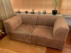 Robuuste bank–2 losse elementen–bruin-suede-L'Ancora collect, Ophalen, Gebruikt, Robuust en stoer, 150 tot 200 cm
