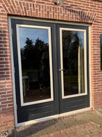 Tuindeuren hardhout 186 x 211,5 zonder kozijnen, Doe-het-zelf en Verbouw, Deuren en Horren, Ophalen, Gebruikt, 80 tot 100 cm, Buitendeur