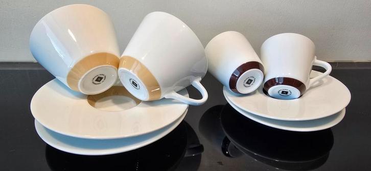 Nespresso Rituals porselein kopjes en schotels - 2 soorten, Huis en Inrichting, Keuken | Servies, Zo goed als nieuw, Kop(pen) en/of Schotel(s)