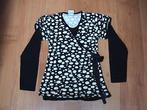 ZIE ZOO / ZIE ZOO zwart shirt met witte stippen polkadots, Gebruikt, Meisje, Ophalen of Verzenden, ZIEZOO