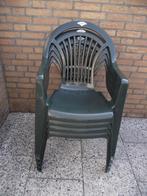 byna gratis als nieuw 4 hoge kuipstoelen tuinstoelen stapelb, Ophalen, Zo goed als nieuw, Kunststof, Stapelbaar