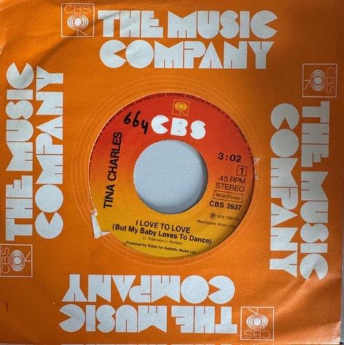 Tina Charles - I love to love (originele 1976), Cd's en Dvd's, Vinyl Singles, Gebruikt, Single, Pop, 7 inch, Ophalen of Verzenden