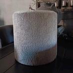 Poef stof beige taupe, Ophalen of Verzenden, Zo goed als nieuw