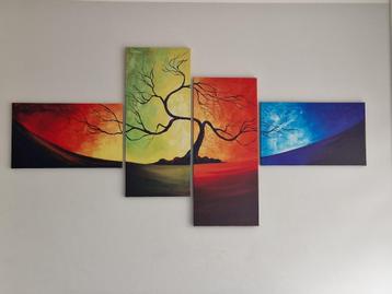 Schilderij foto's op canvas natuur 160x70 4 stuks beschikbaar voor biedingen