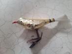 Zeer oude kerstbal vogeltje knijper blauw foto 1 en 2, Heikant 21 Kaatsheuvel, Belle Vieille Brocante, Ophalen of Verzenden, Zo goed als nieuw