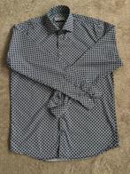 Overhemd, Ledûb, midern fit, blauw, maat M, Blauw, Ledub, Zo goed als nieuw, Halswijdte 39/40 (M)