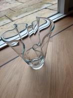 Prachtige vaas van gevouwen glas, Belle Garde, Overige kleuren, Ophalen of Verzenden, Minder dan 50 cm, Glas