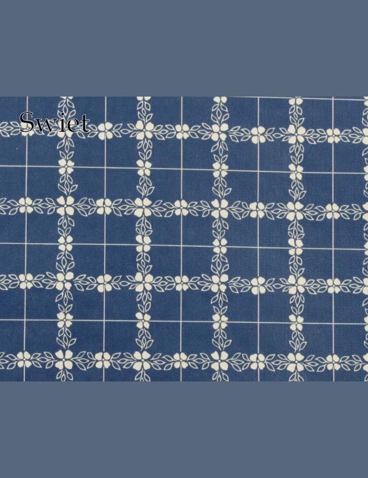 5742 Vintage ruitjes bloemetjes behang wallpaper swiet, Huis en Inrichting, Stoffering | Behang, Verzenden