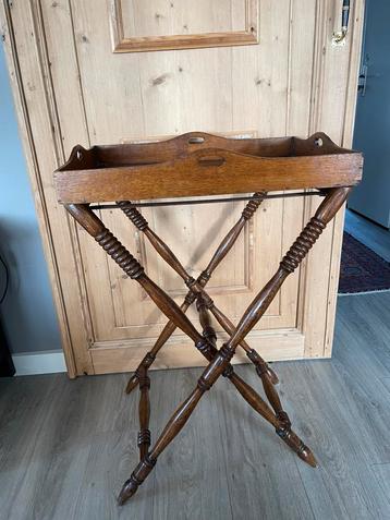 Vintage Butler dienblad eiken donker beschikbaar voor biedingen