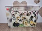 Mooie Poezen Puzzel Cats and 1 Dog van Jumbo 1000 stukjes, Ophalen of Verzenden, 500 t/m 1500 stukjes, Gebruikt, Legpuzzel
