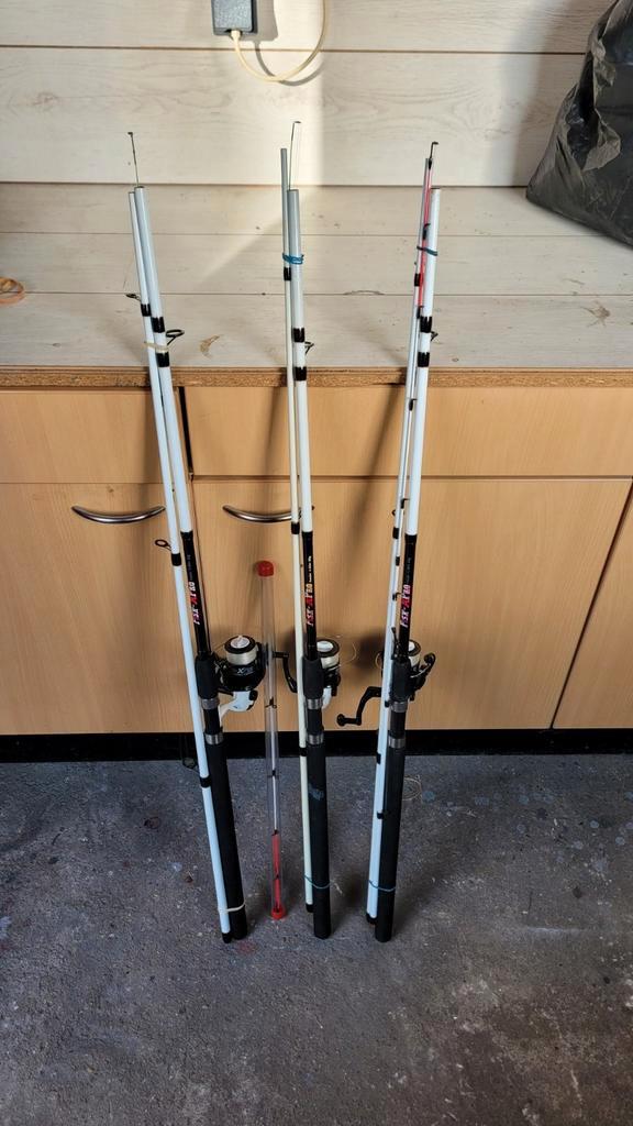 3 x FISH-XPRO Method Feeders werphengels 3.30 met toebehoren, Watersport en Boten, Hengelsport | Witvissen, Gebruikt, Werphengel