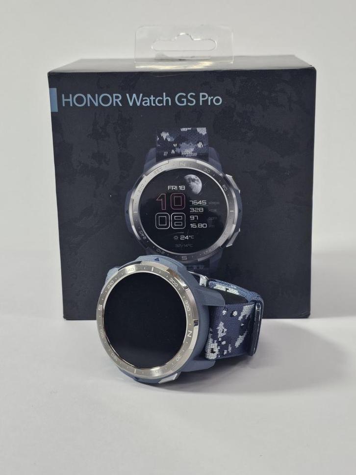 Honor Watch G5 Pro Zilver - Blauwe band, Sieraden, Tassen en Uiterlijk, Smartwatches, Zo goed als nieuw, Android, Blauw, Afstand