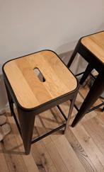 Mangohouten barkrukken van maisons du monde, 2 stuks., Ophalen, Gebruikt, 60 tot 90 cm