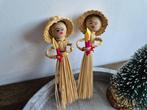 2 vintage kerst meisjes met kaars, *, Gebruikt, *, Ophalen of Verzenden