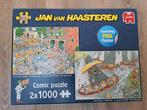 Jan van Haasteren Puzzels 2x1000 stukjes, Ophalen of Verzenden, 500 t/m 1500 stukjes, Gebruikt, Legpuzzel