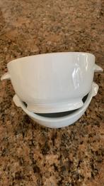 2 ovenvaste soepkommen van porselein, Nieuw, Ophalen of Verzenden, Kom(men), Effen