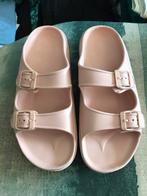 Teab roze en zilver randje slippers sandalen zomer 40/41, Slippers, Verzenden, Zo goed als nieuw, Roze