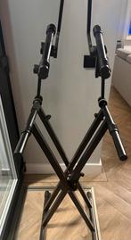 Inklapbaar X-vorm Keyboardstandaard (Dubbel Versterkt), Muziek en Instrumenten, Ophalen of Verzenden, Zo goed als nieuw