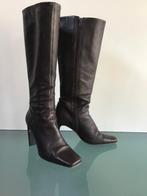 GRATIS VERZENDEN | ELEGANTE leren bruine laars 38, Kleding | Dames, Hoge laarzen, Bruin, Verzenden, Zo goed als nieuw