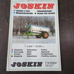 Joskin Folder/Catalogus - Vakuumtankwagen, Ophalen of Verzenden, Zo goed als nieuw, Joskin, Catalogus
