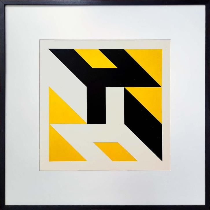 Compositie 7 [unicum] -  Kunstenaar: Georg Ruyter, Antiek en Kunst, Kunst | Schilderijen | Modern, Ophalen